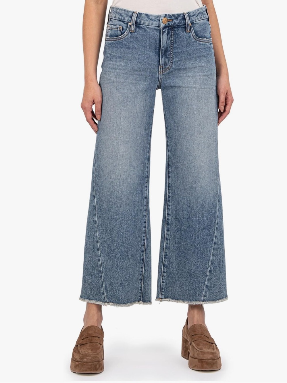 Kut from the Kloth Meg Fab Ab Wide Leg High Rise Size 8